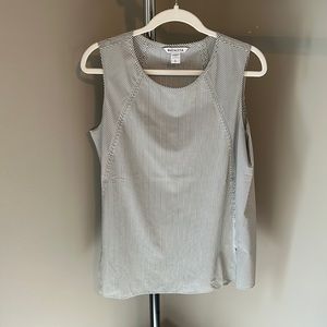 Athleta Zephyr tank - size L - gray/white striped